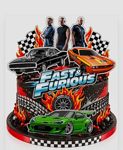 Fast furious cake topper - fast,